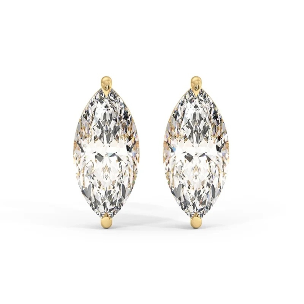 Sterling Forever Earrings with Marquise Cut Cubic Zirconia. Brand new!